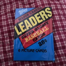 1986 Topps Major League Leaders Super Glossy Baseball Mini Cards Sealed Pack