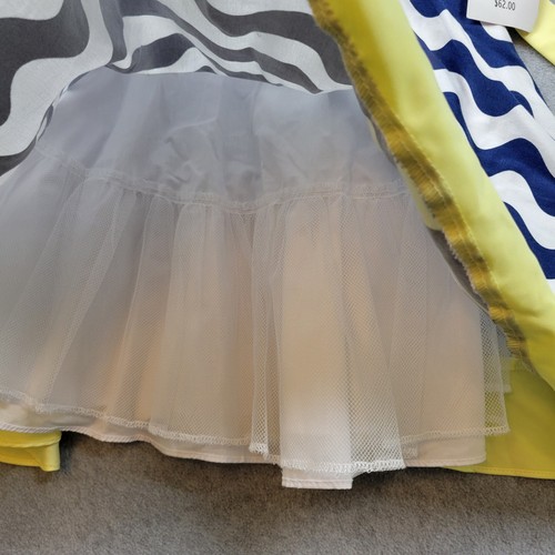 Rare Editions Girls Dress Size 7 Navy White Yellow Party Easter Wedding New - Picture 4 of 11