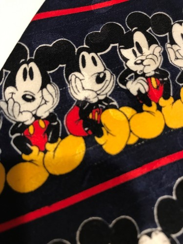 Disney Mickey Mouse Mens Multicolor Classic Poses Emotions Silk Tie - Picture 5 of 6