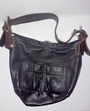 Tylie Malibu Brown Leather  Shoulder Bag Purse Flower Jewel Strap