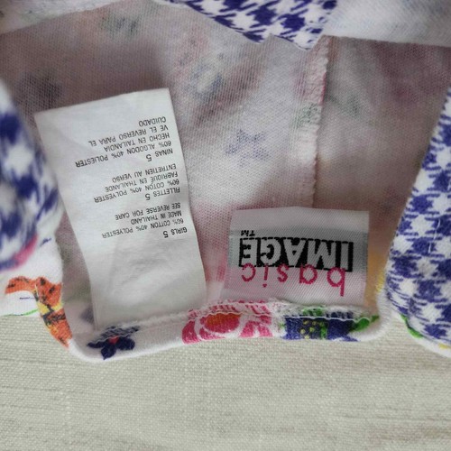 Vintage 90s Floral Gingham Romper 5t - Picture 8 of 9