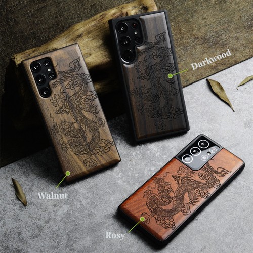 Wood Phone Case for Galaxy S25 S24 S23 Ultra S22 S21 Plus FE Note20 5G Cover - Picture 3 of 12