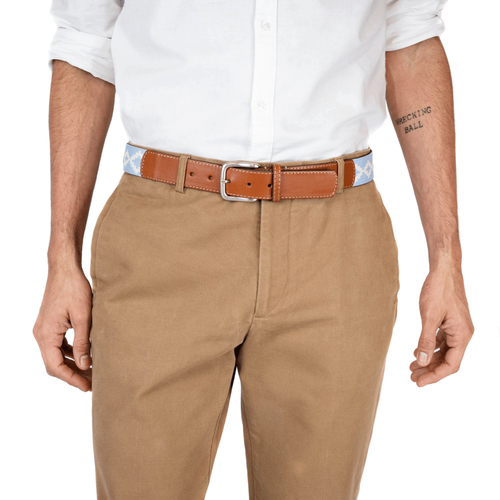 Woven Polo Belt Hand Made Lightweight Vegetable-Tanned Leather Polo Belt Unisex - Picture 2 of 7