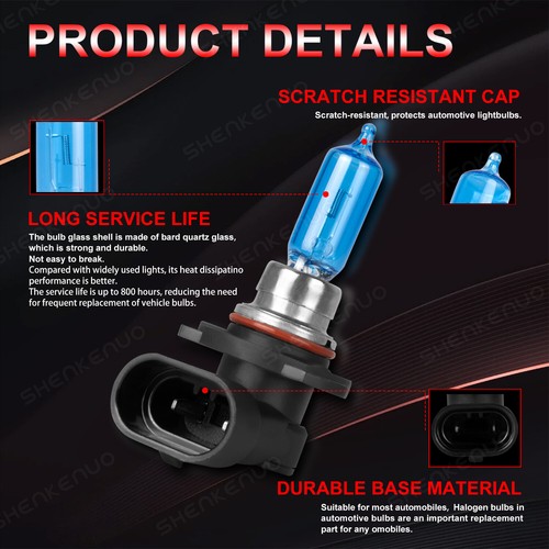 For Honda Civic 2006-2015 Halogen Headlight High+Low & Fog Light Bulbs Kit 4200K - Picture 4 of 14