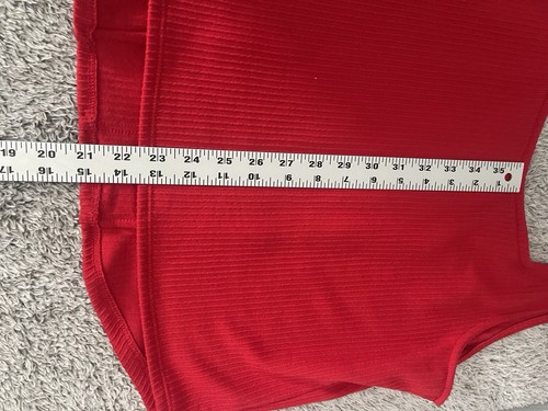 Camiseta sin mangas No Boundaries Junior roja acanalada talla XXL (19) NUEVA CON ETIQUETAS - Imagen 10 de 10