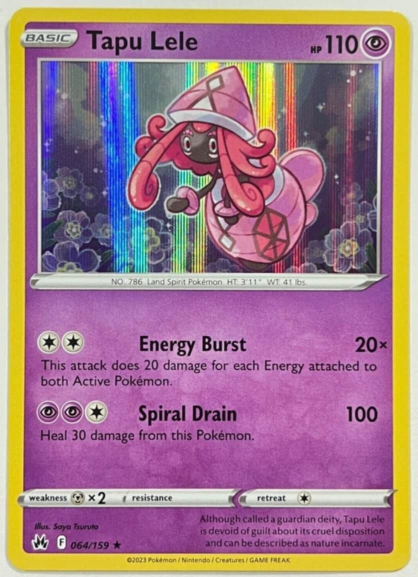 Pokemon - Crown Zenith - Tapo Lele 064/159 - Holo Rare - NM/M | eBay