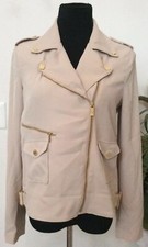 NWT Calvin Klein Women  s Beige Polyester Blend Blazer Jacket Size 6, MSRP 149