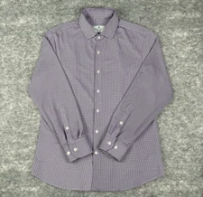 Mizzen+Main Mens Shirt M Trim Fit Spinnaker Purple Check Performance Stretch USA