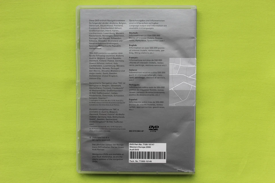 DVD NAVIGATION AUDI MMI 2G DEUTSCHLAND + EUR. 2006 A4 A5 A6 A8 Q7 4E0 919 884 AF - Bild 2 von 3