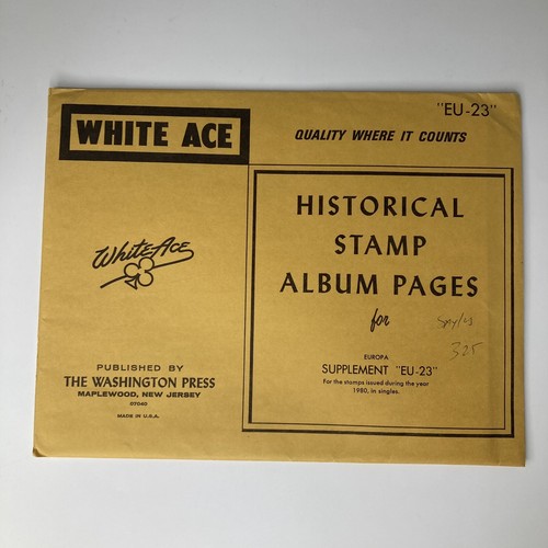 White Ace Historical Stamp Album Pages Supplement EU-23 1980 Washington Press - Picture 9 of 12