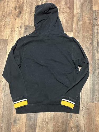 Felpa con cappuccio Majestic Pittsburgh Steelers calcio pullover giacca cucita logo media - Foto 6 di 6