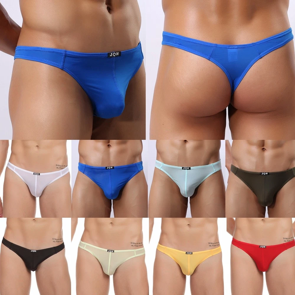 3 6 Pack Sexy Men s G String Male Thongs T Back Underwear Low Rise Tanga Briefs