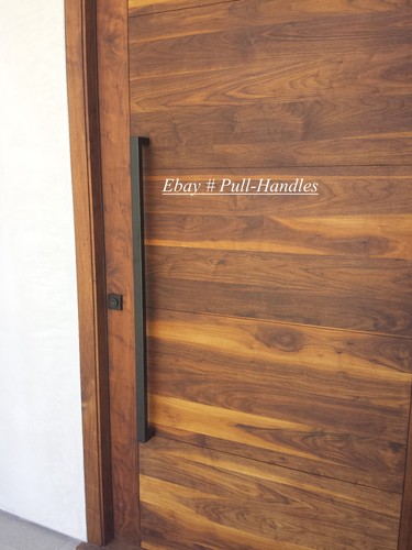 Pull Handle Stainless Steel Square Black Entrance Entry Front Door 24 Inch Long - Picture 2 of 11