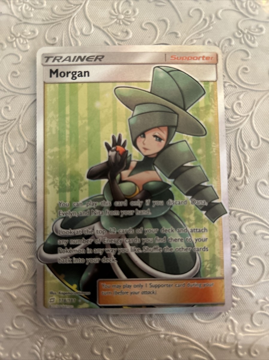 Morgan 178/181 SM Team Up Full Art Ultra Rare Pokemon Card- Mint