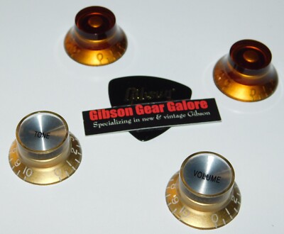 Epiphone Kirk Hammett Les Paul Knobs Set Gold Amber SG Guitar
