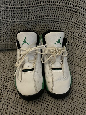 Nike  Air Jordan 13 Retro White Lucky Green TD 414581-113 Size 10C Toddler Size