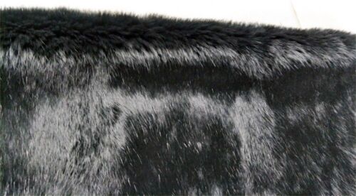 LUSSO VERO coniglio nero PELLICCIA LANCIO COPERTA TAPPETO pelle pelliccia pelliccia pelle pelliccia - Foto 9 di 12