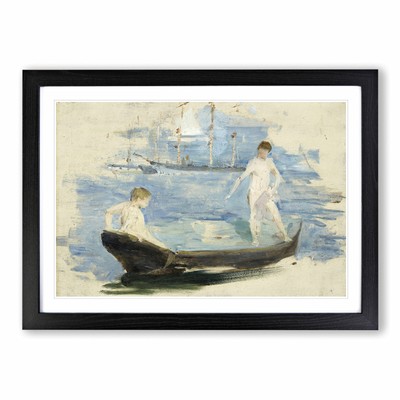 August Blue Skizze von Henry Scott Tuke Wandkunstdruck gerahmtes Bild Poster