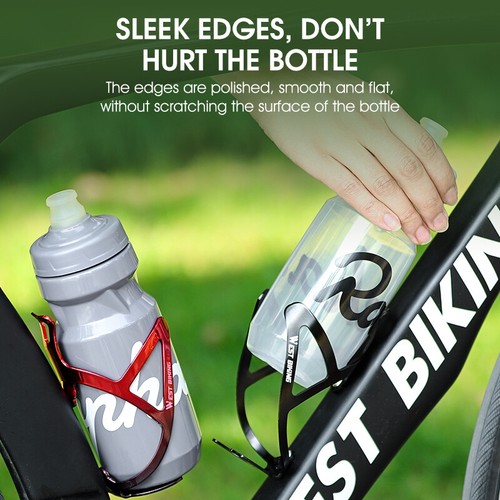 WEST BIKING 1pcs Bicycle Water Bottle Cage Aluminum Bike Bottle Holder 2 Screws - Picture 11 of 17