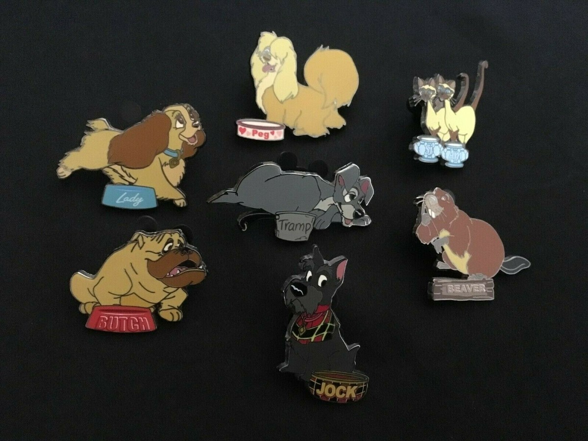 【希少・ヴィンテージ】Lady and the TRAMP　ピンバッチ　２つ 希少・ヴィンテージ】Lady and the TRAMP ピンバッチ 2つ