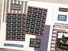Coast Guard Scrapbook pages, Coast Guard Scrapbook Layout, Military Pages