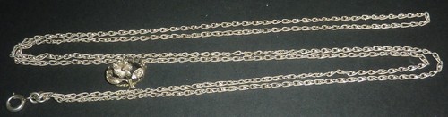 Grande chaine et coulant de sautoir montre à gousset argent massif 134 cm (67x2) - Picture 1 of 13