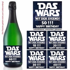 Aufkleber Sektflasche Weinflasche Geburtstag 18 20 30 40 50 60 Das Wars b
