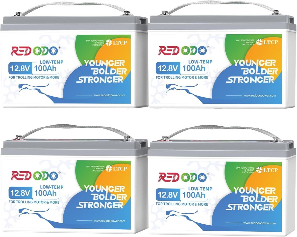 Redodo 12V 100Ah Mini LiFePO4 Battery - 1280Wh, 15000 Cycles, For RV & Trolling