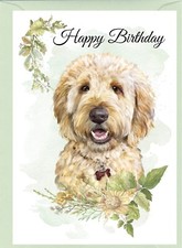 Golden Doodle / Labradoodle (4"x 6") Birthday Card - blank inside - by Starprint