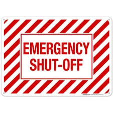 Emergency Shut-Off Sign,