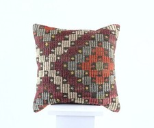 16x16 Ethnic Vintage Turkish Rug Pillow Cover Home Decorative Boho Cushion E805