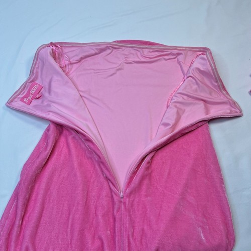 Sugar Thrillz Pretty Perfection Mini Dress Set Pink Velvet Bow Gloves Medium - Picture 13 of 15