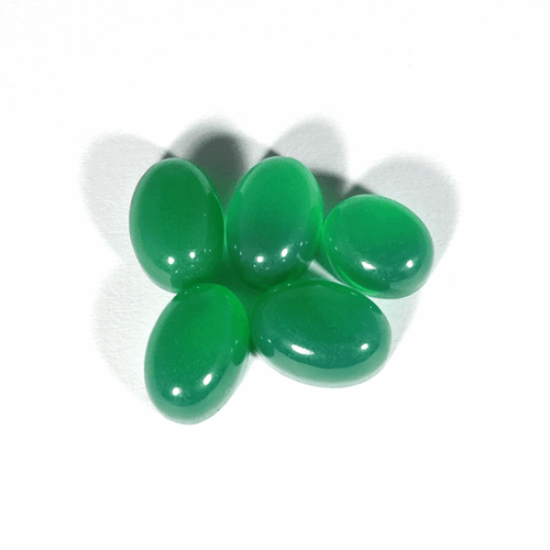 39.15 Ct Green Chalcedony & Malachite Cabochon Lot - Picture 2 of 2