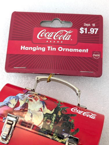 Coca-Cola Weihnachtsmann Mini Dose Brotdose Ornament Vintage - Bild 6 von 6