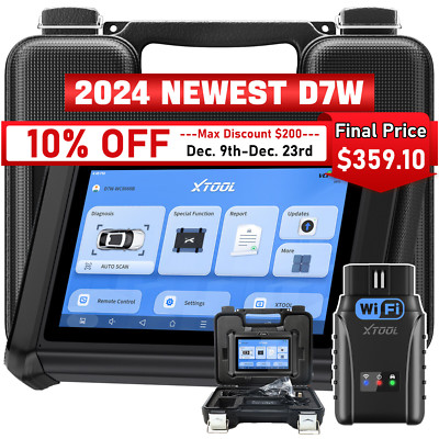 XTOOL 2024 D7W Wireless Wifi Bidirectional Car Diagnostic Scanner Tool CAN FD