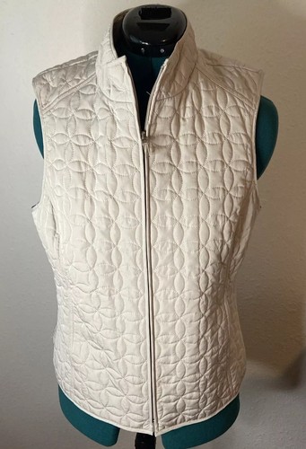 Liz Golf - Women's Gray Full Zip Vest Sleeveless Medium - 第 1/9 張圖片
