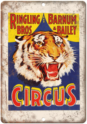 Ringling Brothers Retro Circus Poster 12'' x 9'' Reproduction Metal Sign ZH17