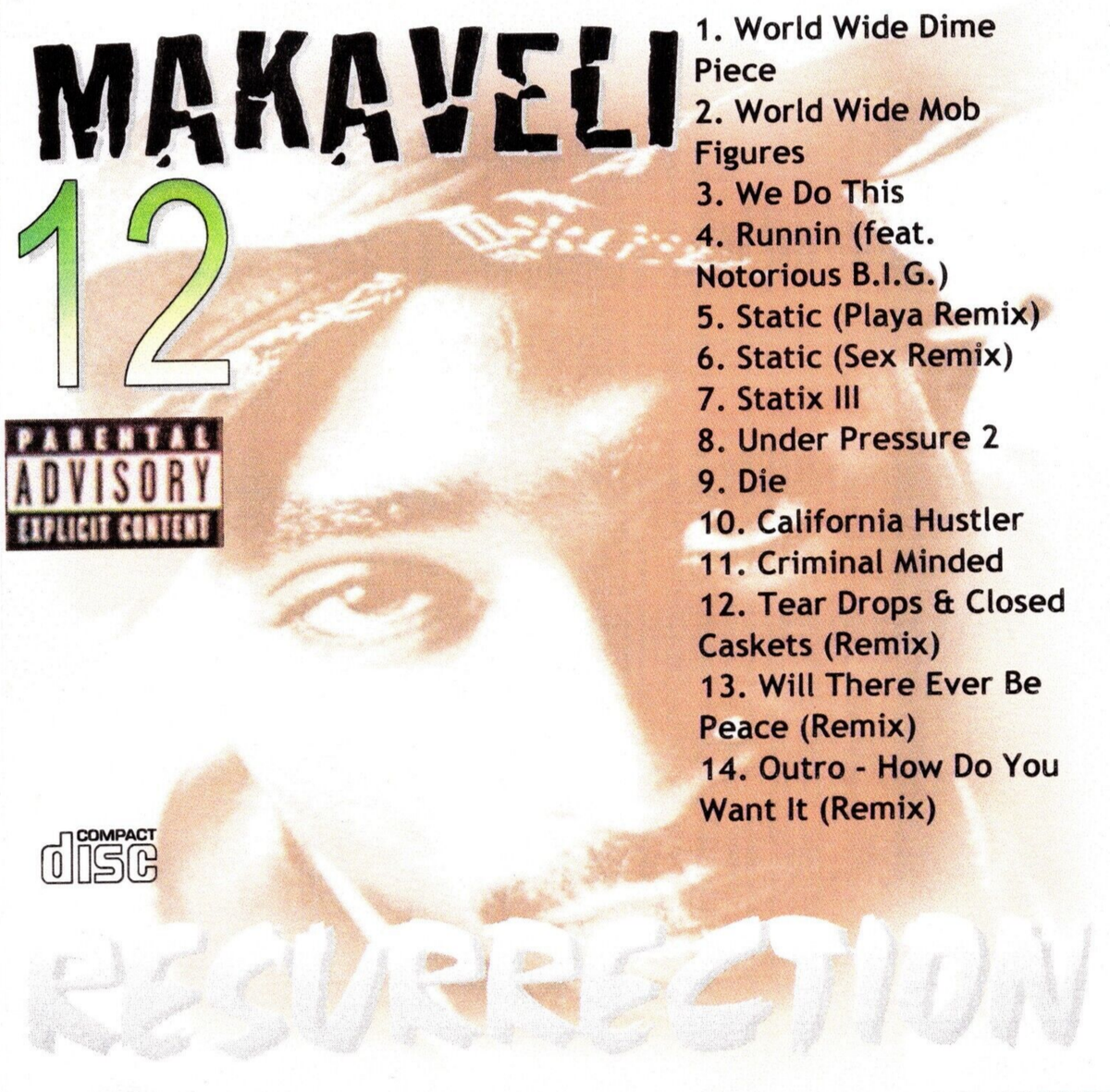 Makaveli 12: Resurrection [CD] 2Pac, The Outlawz (RARE MAKAVELI