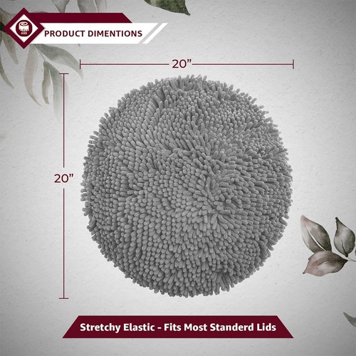 Moisture-Absorbent Chenille Toilet Lid Cover - Plush & Stylish for Bathrooms - Picture 4 of 11