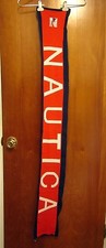 NAUTICA orange spinnaker logo 1990s sailing naval scarf 36 x 7 orange neck-wrap