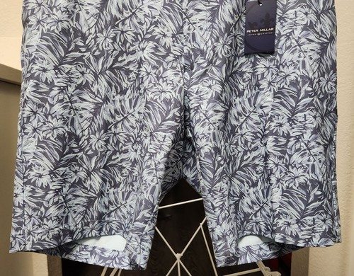 Peter Millar Crown Crafted Golf Surge Floral Shorts Men's 35 Galaxy Blue NWT - Picture 5 of 15