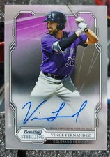 2019 Bowman Sterling Vince Fernandez Autograph Rockies Prospect Baseball Card