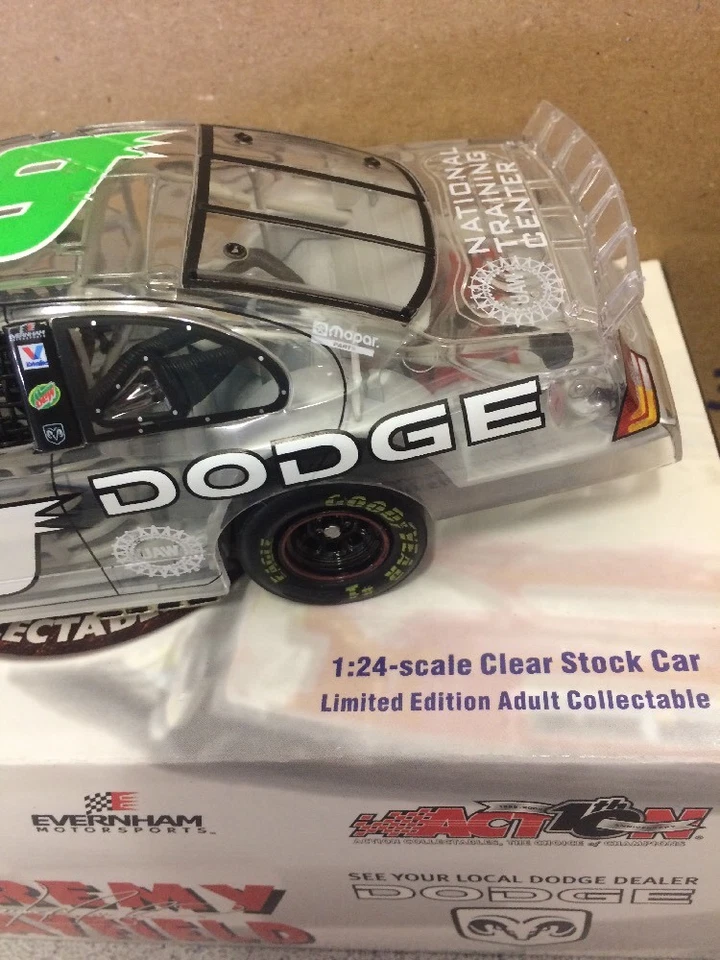 Coche Dodge NASCAR Diecast 1 24#19 Jeremy Mayfield 2002 stock transparente Foto 4 de 4