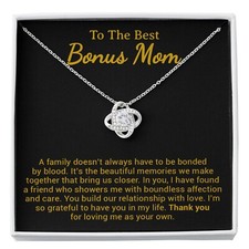 To My Bonus Mom Necklace from Daughter Son, Step Mom Gift, Mother's Day