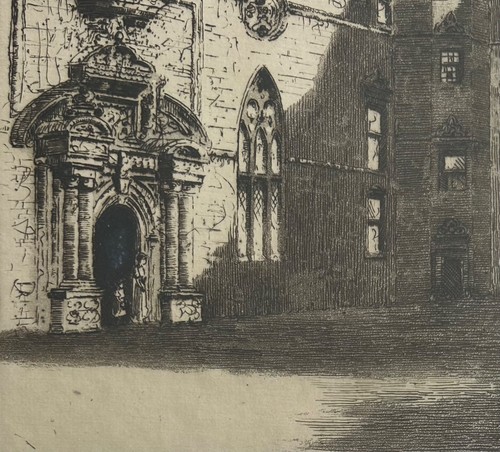 Tom Foster - original, signed, framed etching Edinburgh, Scotland - 1927 - Picture 6 of 8