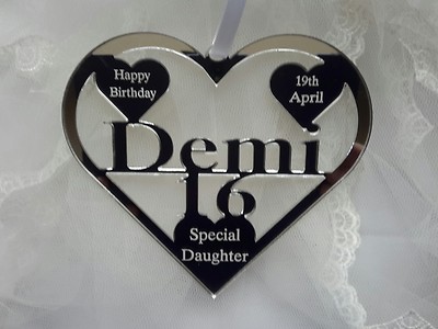 Geschenk zum 16. GEBURTSTAG PERSONALISIERT MIT NAMEN, HALB, GEBURTSDATUM, ANDENKEN HANDGEMACHT 