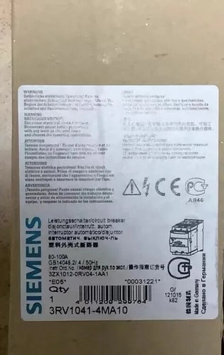 1PCS Siemens 3RV1041-4MA10 Motor Protection Circuit Breaker New One - Picture 3 of 3