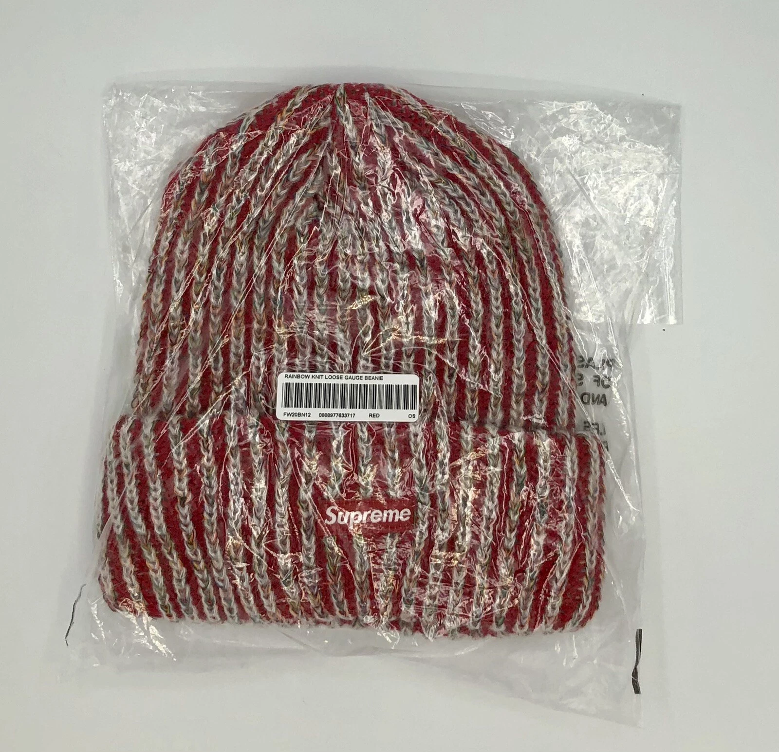 Bonnet Supreme Rainbow Knit Loose Gauge   Neuf dans son sac