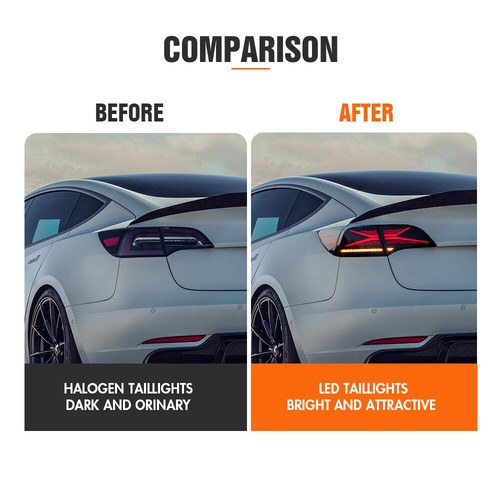 LED Tail Lights For Tesla Model 3 Model Y 20172021 Rear Lamp Assembly