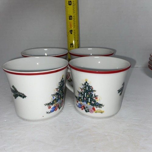 Lot of 4 Schumann Noel Cup & Saucer Sets Christmas Tree - Picture 6 of 6